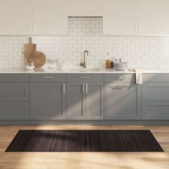 Χαλί Ορθογώνιο Σκούρο Καφέ 80 x 200 εκ. Μπαμπού 376911