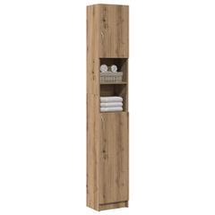Ντουλάπι Μπάνιου Χειροποίητο Δρυς 32x25,5x190 εκ. από Τεχνητό Ξύλο 856049
