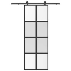 Συρόμενη πόρτα με σετ υλικού 76x205 cm από γυαλί&Αλουμίνιο 3333007