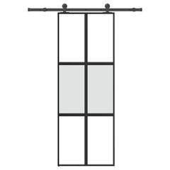 Συρόμενη πόρτα με σετ υλικού 76x205 cm από γυαλί&Αλουμίνιο 3332971