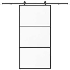 Συρόμενη πόρτα με σετ υλικού 102x205 cm ESG Γυαλί&Αλουμίνιο 3332808