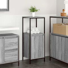 Ντουλάπι Μπάνιου με Καθρέφτη Γκρι Sonoma 36x35x95 εκ. 861915