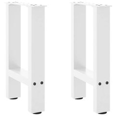 Πόδια Τραπεζιού Σαλονιού 2 τεμ. Λευκά 28x(42-43) εκ. Ατσάλι 4013273