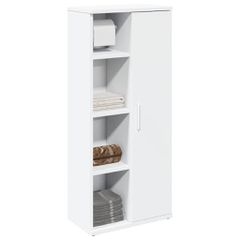 Ντουλάπι μπάνιου με θήκη για ρολά Λευκό 39x22x90 cm 858524