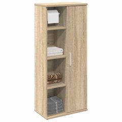 Ντουλάπι μπάνιου με θήκη για ρολά Δρυς sonoma 39x22x90 cm 858526