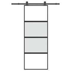 Συρόμενη πόρτα με σετ υλικού 76x205 cm από γυαλί&Αλουμίνιο 3332995