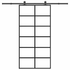 Συρόμενη πόρτα με σετ υλικού 102x205 cm ESG Γυαλί&Αλουμίνιο 3332844