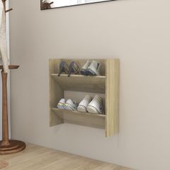 Παπουτσοθήκη Τοίχου Sonoma Δρυς 60 x 18 x 60 εκ. Μοριοσανίδα 806723
