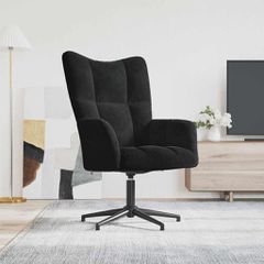 Πολυθρόνα Relax Μαύρη Βελούδινη 328101