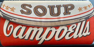 Andy Warhol Pop art by Philip Treacy Rare Collectors Campbell Soup Clutch Bag