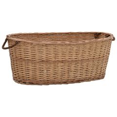 Καλάθι Καυσόξυλων με Λαβές Μεταφοράς 88x57x34 εκ. Φυσική Ιτιά 286984