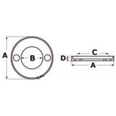 Ανόδιο Volvo Penta 875809 A107 x B58 x C80 x D11mm Polipodio Italy