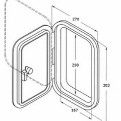 Πορτάκι Ιταλίας Cansb Hatch L28xW38cm White
