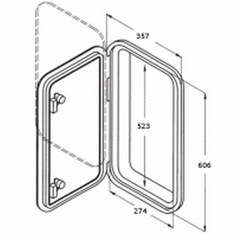 Πορτάκι Ιταλίας Cansb Hatch L60x36cm Black