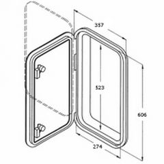 Πορτάκι Ιταλίας Cansb Hatch L60x36cm White