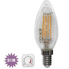 Λαμπτήρας κερί dimmable led filament Αdeleq 4W - 2800K 13-1404009