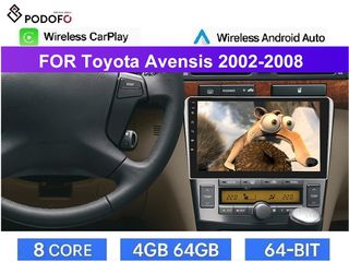 Toyota Avensis (2002-08) Android Radio 9" | 4GB 64GB | 8Core Ασύρματο CarPlay & Aσύρματο Android Auto GPS  WiFi DSP FM/RDS
