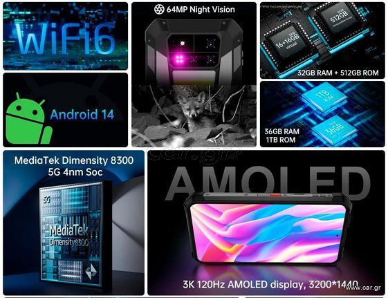 Unihertz 8849 Tank 4 Pro (18GB/1TB) Projector Amoled Rugged Smartphone-thumb-15