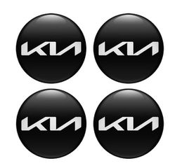 Αυτοκόλλητα για κέντρο ζάντας μαύρα - KIA