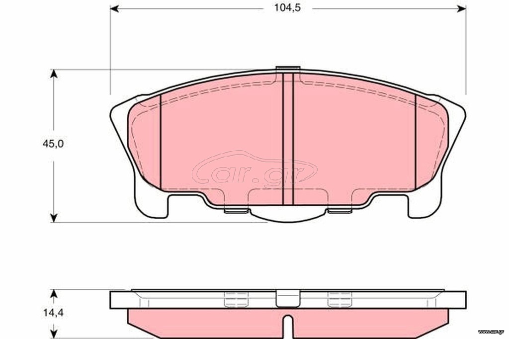 Τακάκια φρένων DAIHATSU / SUZUKI 0449187215000, 04491L510S000, 0449187230000