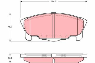 Τακάκια φρένων DAIHATSU / SUZUKI 0449187215000, 04491L510S000, 0449187230000