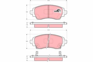 Τακάκια φρένων για TOYOTA COROLLA TRW 0446502030, 0446502140