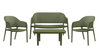 ΣΑΛΟΝΙ ΣΕΤ PP - UV ΠΡΑΣΙΝΟ Πλάτος:119cm x Βάθος:68cm x Ύψος:82cm