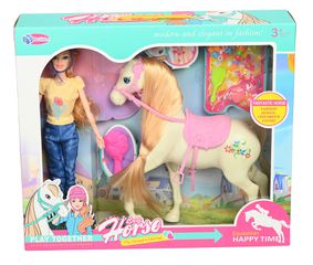 Κούκλα με Άλογο 30cm με Ήχους Martin Toys