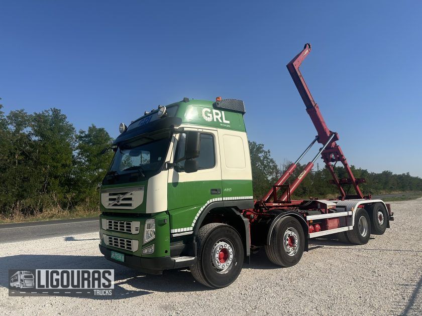 Ανατρεπόμενο Για Containers Με Βραχίονες Volvo 2013 FM13 420 EEV 8X2 ΓΑΝΤΖΟΣ PALFINGER