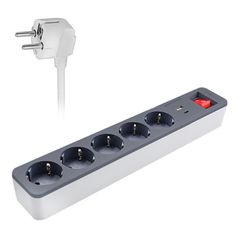 Πολύπριζο 5 θέσεων με διακόπτη ON/OFF και 2 θύρες USB (USB-C & USB-Α) - SONORA PSW501AC