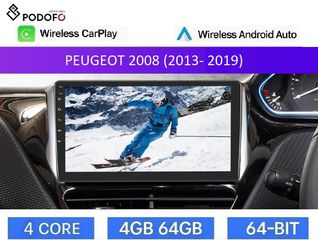 Peugeot 2008 (2013-19) Android οθόνη 10.1" 4+64GB Ασύρματο CarPlay & Aσύρματο Android Auto GPS  WiFi DSP