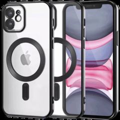 MagSafe TPU Color Chrome Case protect lens for iPhone 16 Plus Black