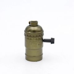 Ντουί λάμπας Ε27 με διακόπτη Αντίκ μπρούτζινο χαλκός στυλ δεκαετίας 1920 καινούργιο 220V 660W