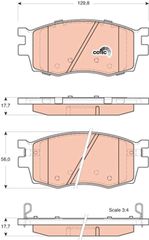 Τακάκια φρένων HYUNDAI / KIA 581011GE00, 581011GA00, 581011JA10