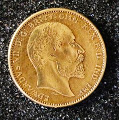 Μισή Λίρα Αγγλίας επίχρυση 24Κ για συλλέκτες - κεφαλή Εδουάρδου, έτος 1911