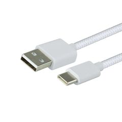 Καλώδιο φόρτισης και μεταφοράς δεδομένων GreenMouse – USB-C σε USB 1,0 m σε λευκό χρώμα - Braided - 46956803
