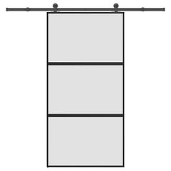 Συρόμενη πόρτα με σετ υλικού 102,5x205 cm από γυαλί&Αλουμίνιο 3332940
