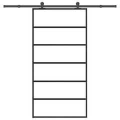 Συρόμενη πόρτα με σετ υλικού 102x205 cm ESG Γυαλί&Αλουμίνιο 3332832