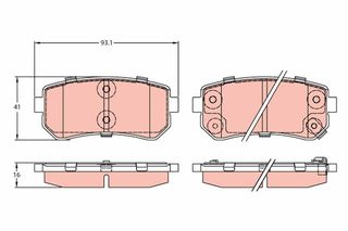 Τακάκια φρένων HYUNDAI / KIA 583021GA00, 583021XA30, 583020ZA00