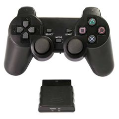 Ασύρματο χειριστήριο 2.4G - Wireless Dual Vibration Shock Controller Joystick Joypad για Sony PS2/PS1 Black ( Κωδ.1-GAME048 )