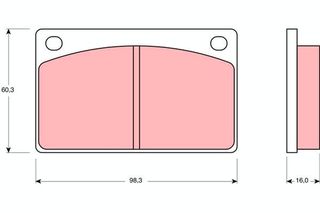 Τακάκια φρένων VOLVO TRW 2701639, 2758944, 2728731
