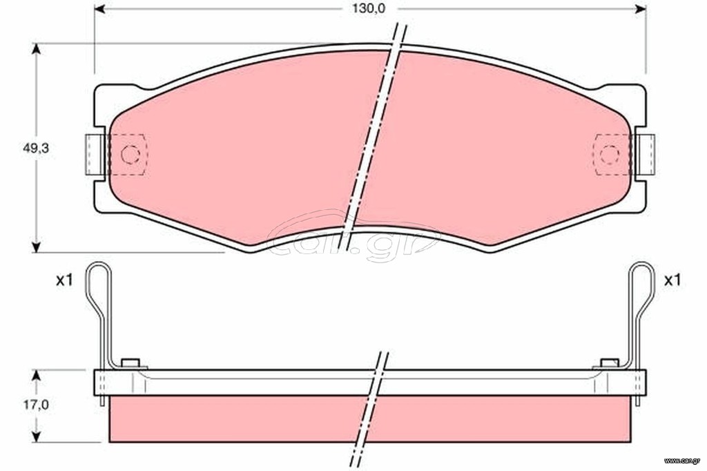 Τακάκια φρένων NISSAN LUCAS 41060V6790, D106011P86, D106011P87