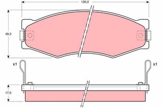 Τακάκια φρένων NISSAN LUCAS 41060V6790, D106011P86, D106011P87