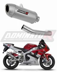 Dominator Εξάτμιση Τελικό S6 S.Steel Yamaha YZF R1 2000 - 2001 Με Σιγαστήρα(Κοντή Εκδοση 25 Εκ)