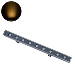 Μπάρα Φωτισμού Wall Washer LED 9W 990lm 30° DC 24V Αδιάβροχο IP65 Μ50 x Π4 x Υ5cm Θερμό Λευκό 2700Κ - Γκρι Ανθρακί - 3 Years Warranty