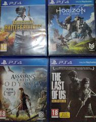 Ps4 Games (Assassins Creed ODYSSEY-PUBG-Horizon Zero Dawn-The Last Of Us REMASTERED)