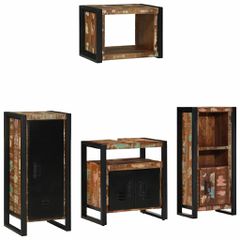 Σετ Επίπλων Μπάνιου με συρτάρι 4 pcs Στερεό Ανακτηθέν Ξύλο 3305669