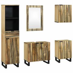 Σετ Επίπλων Μπάνιου 5 τμχ. Καφέ 38 x 33 x 160 εκ. 3310045