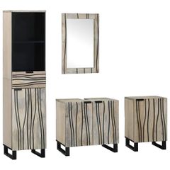 Σετ Επίπλων Μπάνιου 4 τμχ. Καρυδιά Καφέ 38 x 33 x 160 εκ. 3310050