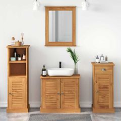 Σετ Επίπλων Μπάνιου VIGO 4 τμχ. Μέλι Καφέ 37 x 34 x 110 εκ 3328545